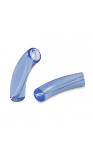 Acrylic Tube bead 33x8mm Carolina blue